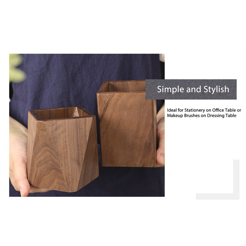 Cooking Utensil Container Smoothing Stable Large Capacity Simple Wooden Pen