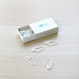 Dharma Stitch Markers 20 Pack - Knitting Point and Markings - 26mm x 8mm Made in Japan (White)