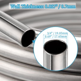 Vigorous Wort Chiller, 3/4" x 25 Ft Food Grade 304 Stainless Steel Coil, Water Chiller for Ice Bath Beer Brewing Tubing Coil, Stainless Steel Immersion Chiller