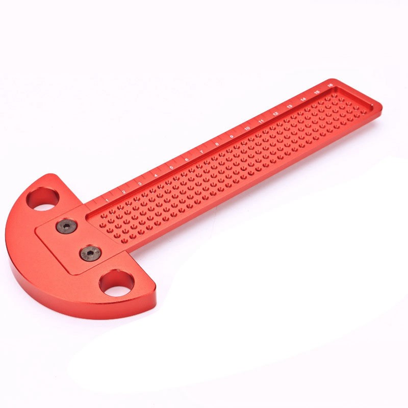 Woodworking T Ruler Aluminum Alloy 0 to 164mm Range 1mm