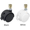 4 PCS Swivel Universal Casters Wheels with Brakes,Furniture Castor (White)