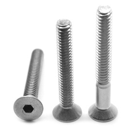 #4-40 x 7/8" Coarse Thread Socket Flat Head Cap Screw Stainless Steel 18-8 Pk 2500
