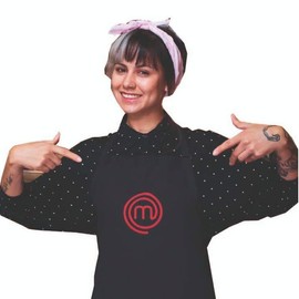 SAQUITOMAGICO Grembiule ufficiale Masterchef per adulti e bambini ricamato. Prodotto con licenza ufficiale, Nero , Taglia unica