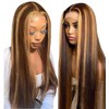 Honey Blonde Lace Front Wig Human Hair 24inch 13x4 HD
