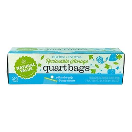 Natural Value Color Grip Quart Storage Bags / 228-ct. case