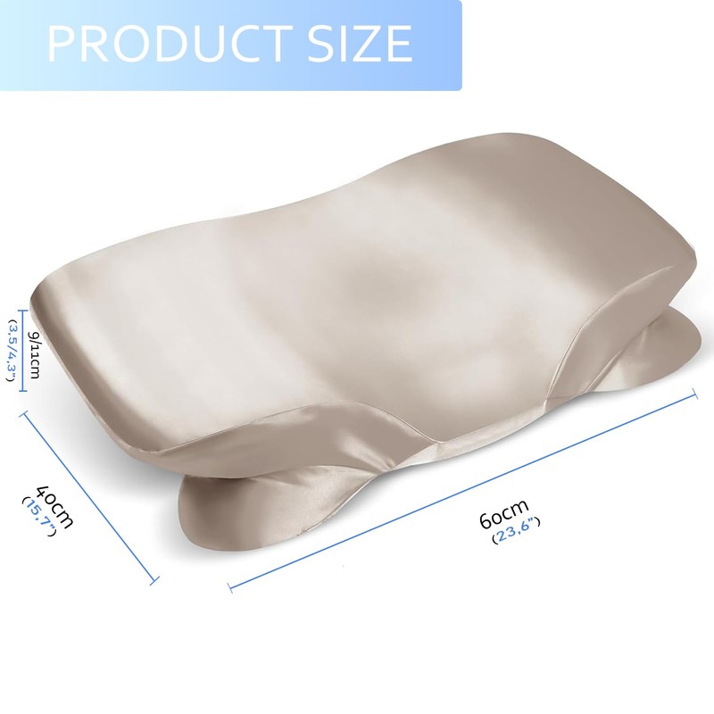 Satin Pillowcases for Memory Foam Pillows, 40 x 60 cm,