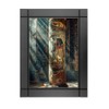 CUADRO DECORATIVO DE MADERA PILAR PARED EGIPCIA CON JEROGRÍFICOS
