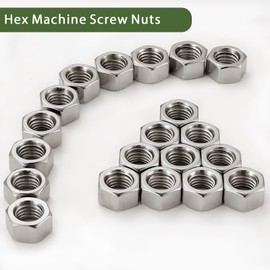 AMLOOPH M6 Nuts, 6mm M6 Stainless Steel Hex Nuts -DIN934 Hex Hexagon Full Lock Nuts M6 For M6 Bolts & Threaded Rod (Pack Of 20)