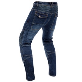 Men's Motorcycle Riding Denim Jeans Motorbike Racing Pants with Quad Knee & Hip Protective Armor Pads