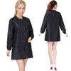 Dog Grooming Smock Long Sleeves Water-Repellent Hair-Proof (Black, M)