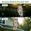 Lifreer Bird Scarers for Gardens, 4PCS Owl Shape Reflective Deterrents