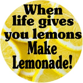 Kiwi Gifts When Life Gives You Lemons Make Lemonade! - Circle Sticker Decal 3" x 3"