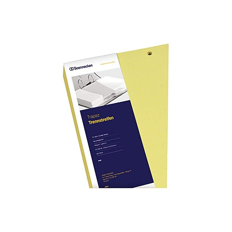 Soennecken Divider Strips Trapezoidal Shape, 6.5-12.5 x 24 cm (H