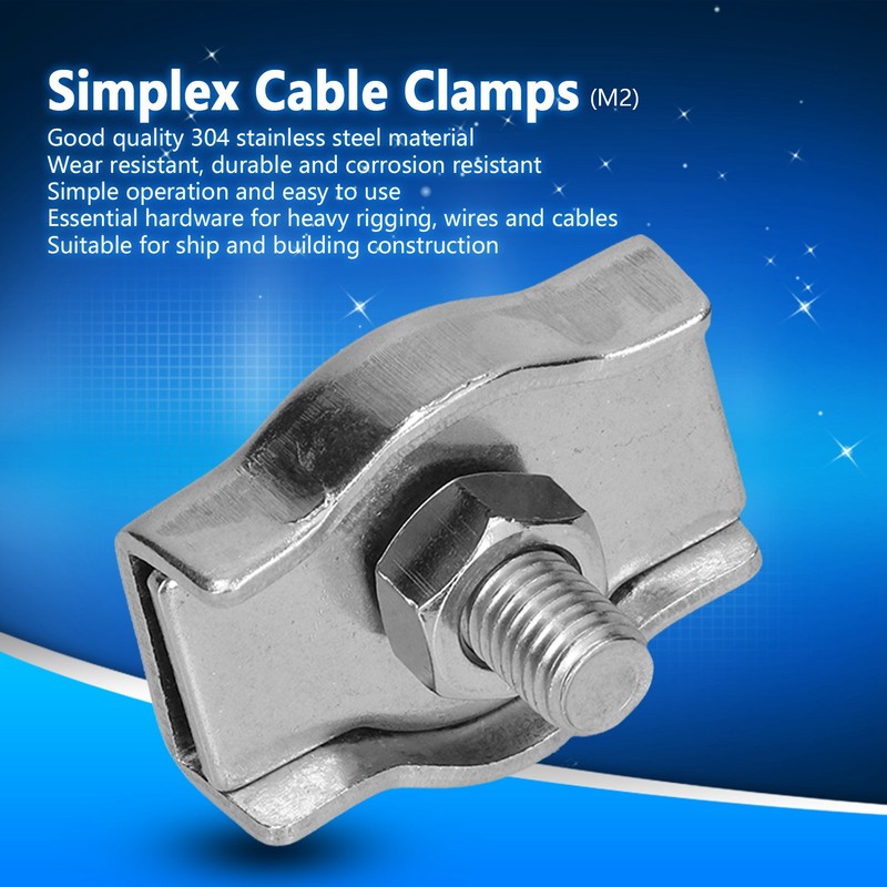 Simplex Wire Rope Clips Stainless Steel Cable Clamps Simple Grip
