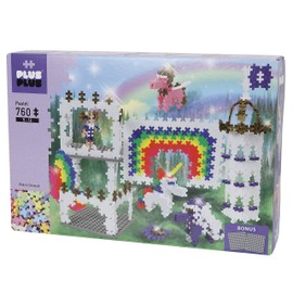 Plus-Plus 9603775 Geniales Konstruktionsspielzeug, Regenbogen Schloss, Pastel, Bausteine-Set, 760 Teile 300.3775
