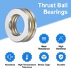 sourcing map 4pcs F12-20M Thrust Ball Bearings, 12mm x 20mm