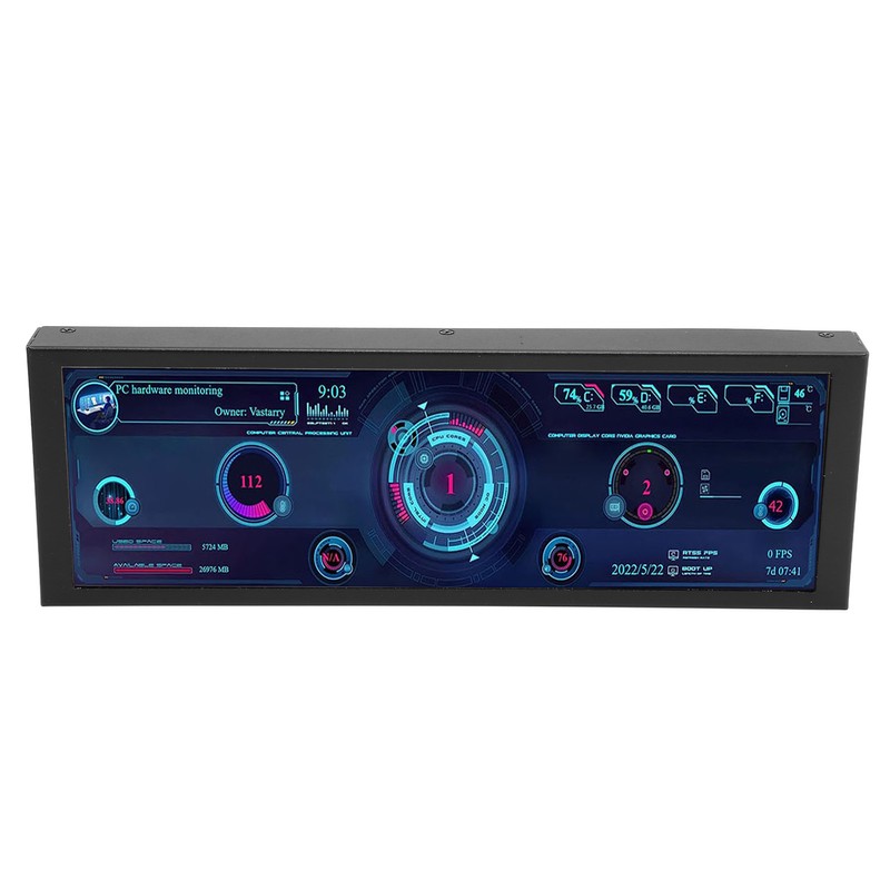 Computer RAM Monitor 7.9in IPS 1280x400 60Hz Refresh Rate Theme