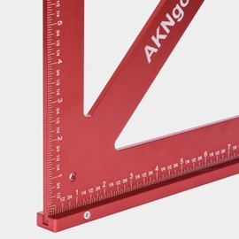 AKNgoes Precision Triangle Square 12inch, Metric & Imperial Scale Framing Square for Precise 90 and 45-Degree Measurement, Aluminum Alloy Architect Ruler for Carpenter