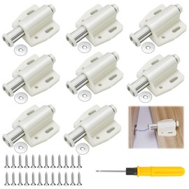 HAYGEM Pack of 8 Durable Pressure Door Openers, Push to Open with Magnetism, Push to Open for Easy Opening and Closing of Doors, for Cupboards, Wardrobes, Drawers