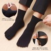 JKXOJKX Men's 5 Toe Socks, Cotton, Five Toe Socks, Solid,