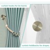 KOLAKO Curtain Holdbacks, Metal Curtain Tie Backs Hooks Antique Brass