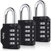 Combination Padlock, [3 Pack] Diyife 4 Digit Lock Combination, Padlock