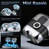 Mini Rasoio Elettrico Barba Uomo - Rasoio da Viaggio Portatile