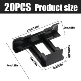 ZIOYA Solar Panel Water Drain Clips 30 mm Drainage Clips Sludge Removal Clip PV Module Cleaning Clips Photovoltaic Panels Water Drain for Water Drain Solar Panel Pack of 20