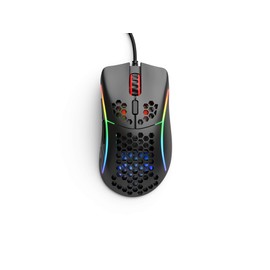 Glorious Gaming Model D- (Small) Wired Gaming Mouse - 61g Superlight Honeycomb Design, RGB, Ergonomic, Pixart 3360 Sensor, Omron Switches, PTFE Feet, 6 Buttons - Matte Black