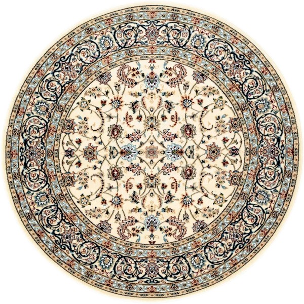 Unique Loom Narenj Collection Classic Traditional Medallion Textured Ivory Round
