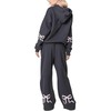 XBTCLXEBCO Bow Print Sweat Set for Women Oversized Sweatshirt and