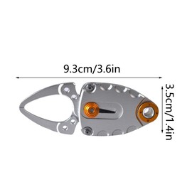 Portable Fish Lip Gripper, Aluminum Fishing Gripper, Mini Beetle Shaped Handle Tool Fish Holder, Hand Gripper Fish Control Device, Metal Fishing Handle Sea Saltwater Fish Clamp (5 Colors)