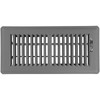 Shoemaker Manufacturing, Storm Gray, 4x10, Premium Floor Register, All Steel