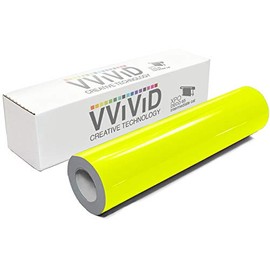 VViViD DECO65 Neon Fluorescent Permanent Adhesive Craft 1 Foot x 5 Feet Vinyl Roll (1ft x 5ft, Neon Fluorescent Yellow)