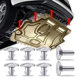 Middrivr 8Pcs Engine Lower Cover Pin Screws, 6PCS Radiator Access Cilps 90674-TY2-A01 and 2PCS Lower Engine Cover Bolt 90105-TBA-A00 Compatible with Honda Civic Accord CRV