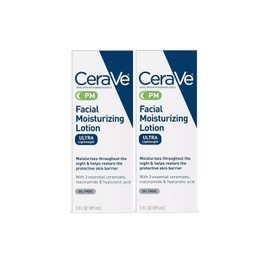 CeraVe Facial Moisturizing Lotion PM Ultra Lightweight 3 oz - 2 Pack New in Box