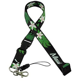 Hawaiian Print Lanyard Maui Plumeria