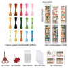 FREEBLOSS 6 Set Cross Stitch Bookmark Kits Fox Bookshelf Pattern