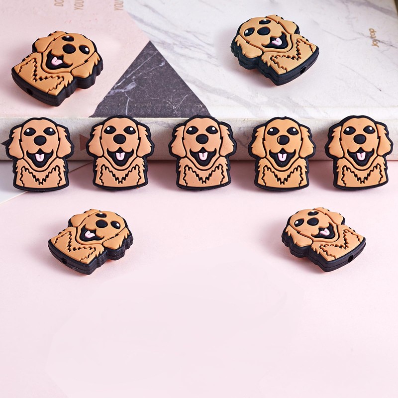 HUAAPLEGO 10 Pcs Silicone Focal Beads Animal Beads Cute Keychain