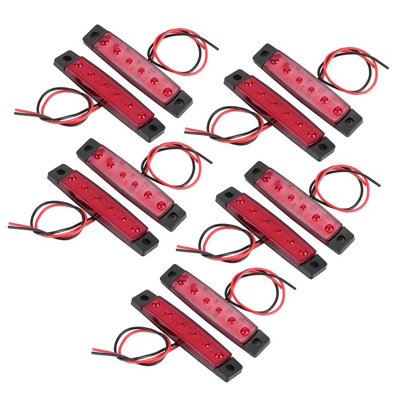 10Pcs/Set Truck Side Marker Light Signal Warning Indicator Lamp with
