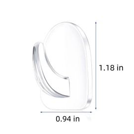 WHTCHSU 10Pcs Clear Adhesive Wall Hooks for Hanging, heavy duty adhesive hooks, hooks for outdoor string lights, no nail picture hangers, self sticking hooks for Kitchen Bathroom Bedroom Office