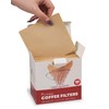 Brew Choice Pre-folded Unbleached Cone Coffee Filters, 100 Count Disposable