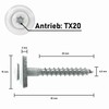 Plumbing Screws Stainless Steel A2 with EPDM Sealing Washer 15