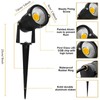 AHSELLUS Low Voltage Landscape Lighting Spotlights Outdoor Landscape Lights LED