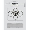 Vikaey Modern LED Flush Mount Ceiling Light, 6 Rings LED