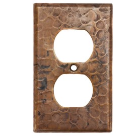 Premier Copper Products SO2_PKG4 Copper Switchplate Single Duplex, 2 Hole Outlet Cover - Quantity 4, Oil Rubbed Bronze