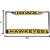 Rico Iowa Hawkeyes Chrome Metal License Plate Frame Holder