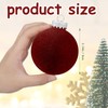 Liliful 15 Pcs Velvet Christmas Balls Bulk Flocked Christmas Tree