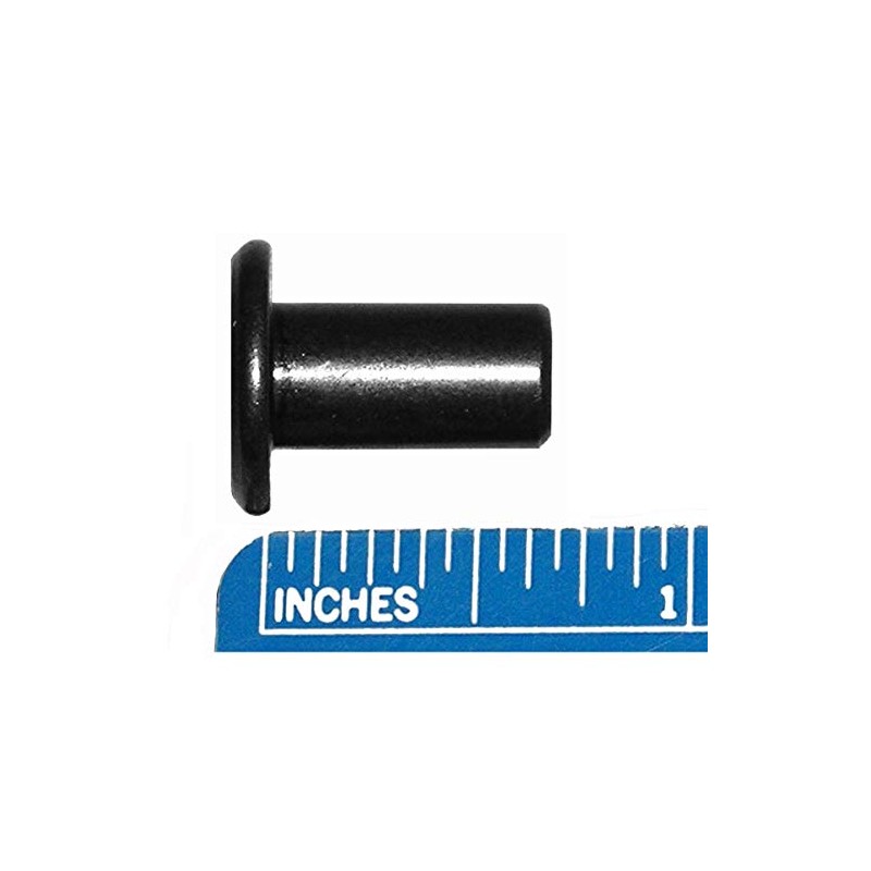 1/4" Furniture Connector Cap Flat Head Nuts - Black (10