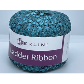 Berlini Ladder Ribbon Yarn #115 Rich Teal 50gr 142yds